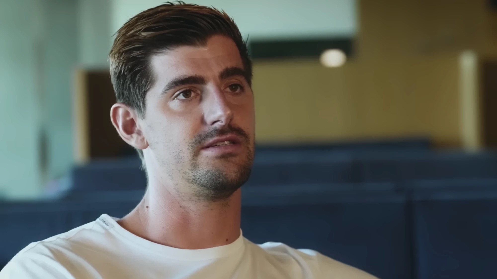 Thibault Courtois interviewé pour le documentaire L'Équipe Explore sur le Ballon d'Or 2022